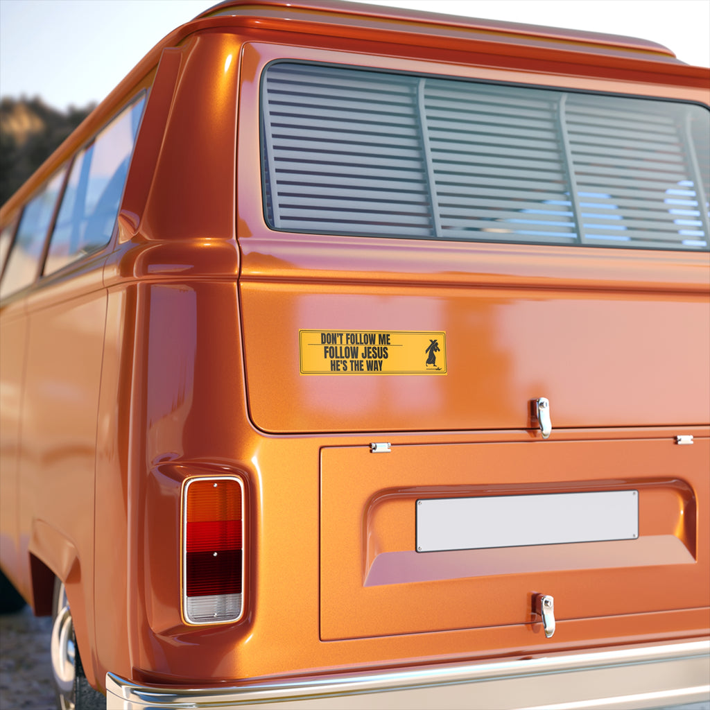 Follow Jesus Bumper Stickers ( Gold )