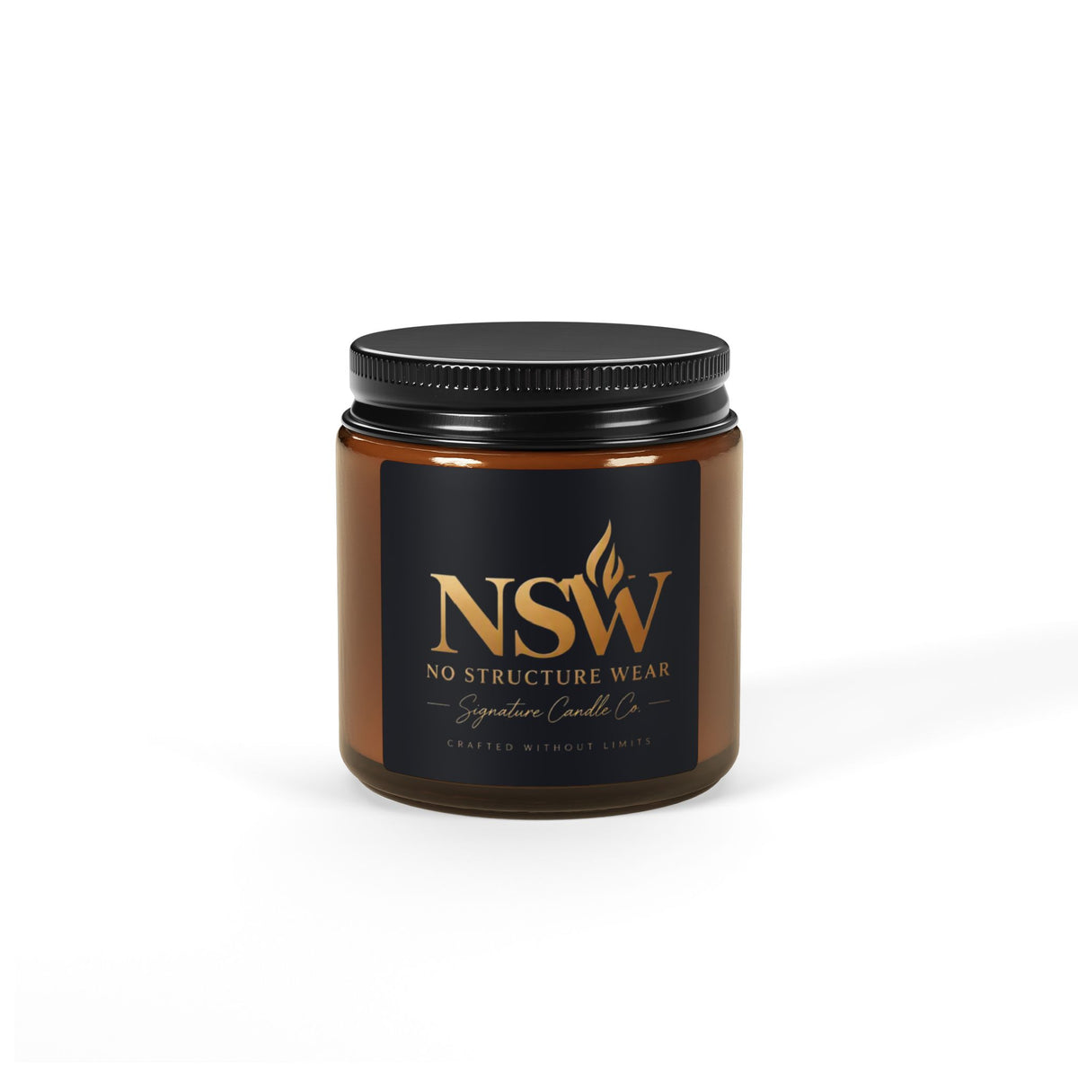 Scented Soy Candle (Multi-Size, Amber Jar)