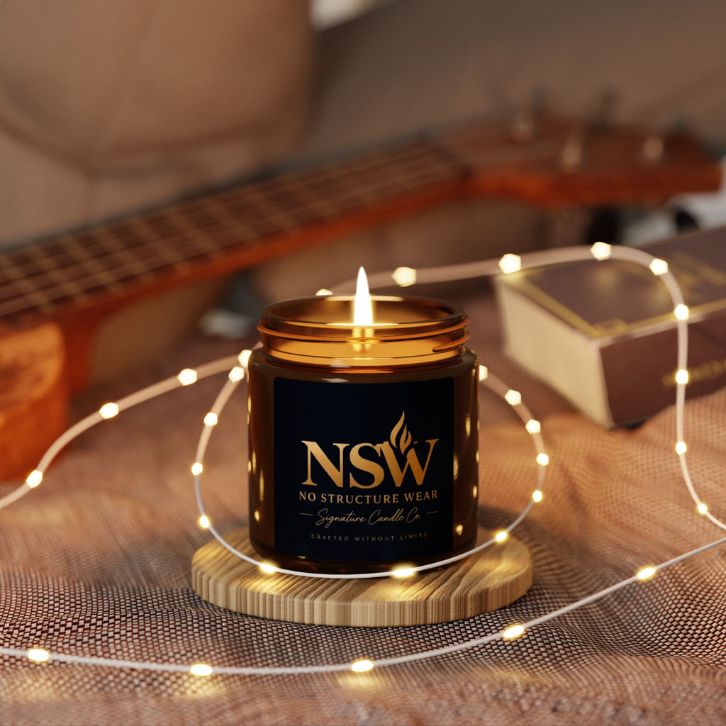 Scented Soy Candle (Multi-Size, Amber Jar)