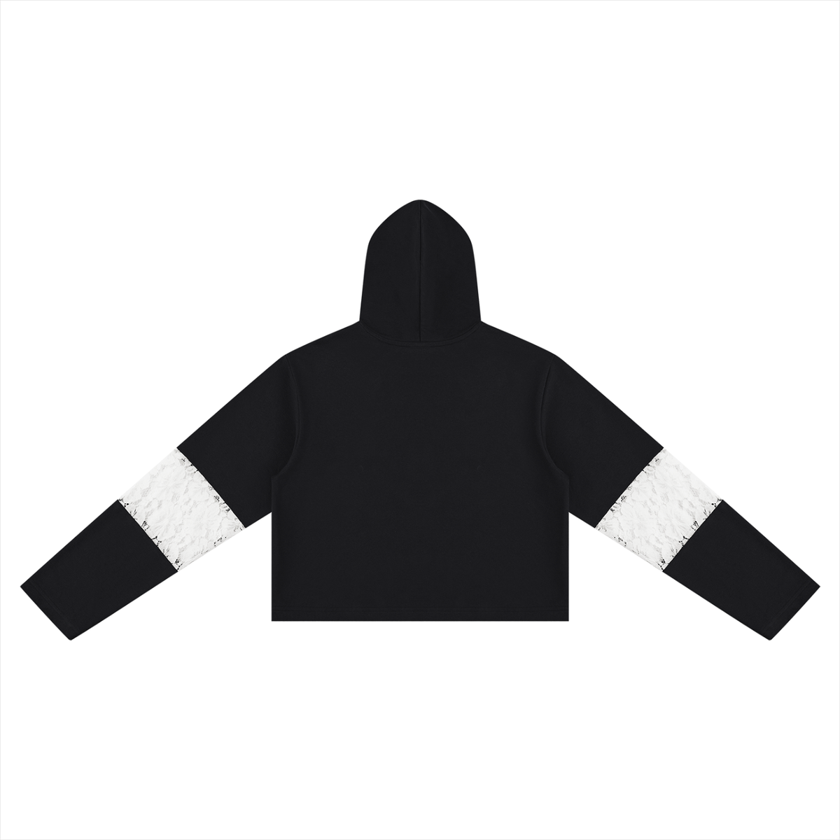NSW Women’s Cropped Lace-Panel Hoodie